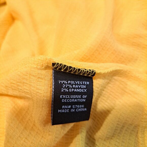 Plus Size Louise Paris Women's Top Yellow Gemstones Shoulder Ruffle NWT size 1X - Picture 7 of 10